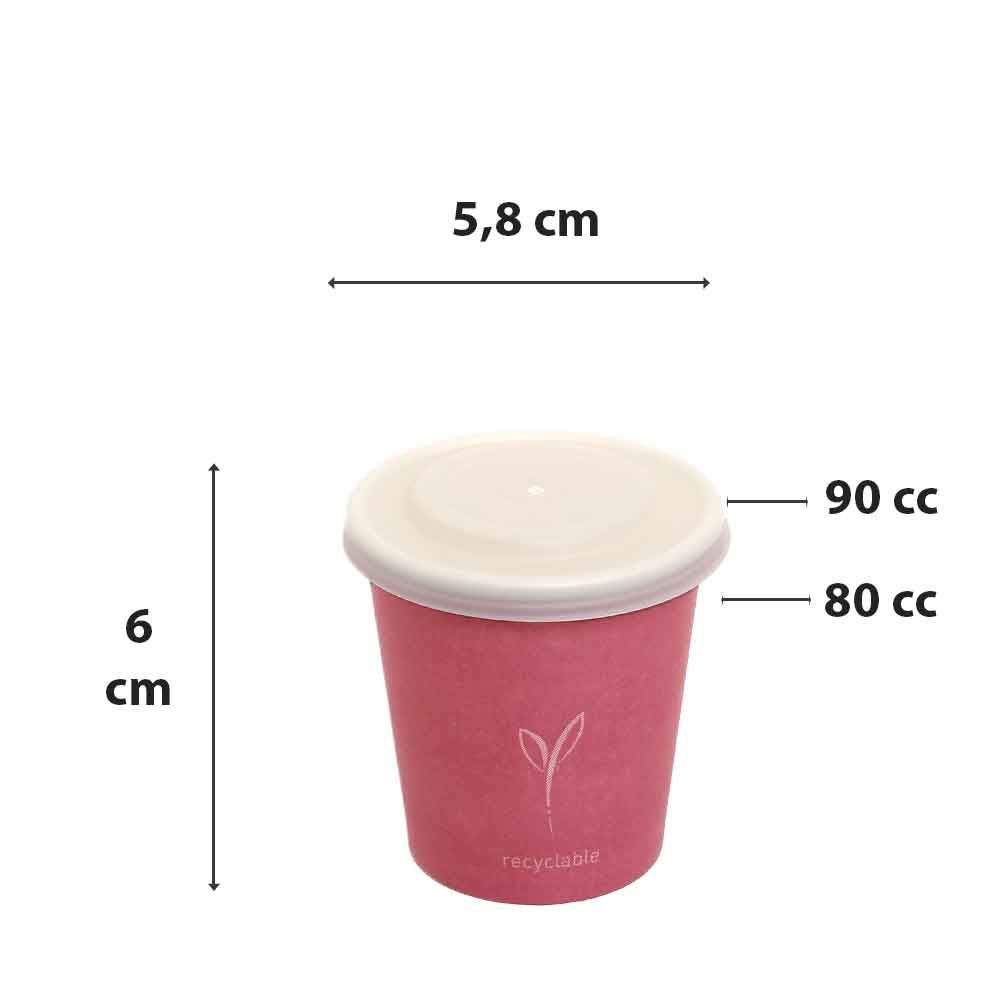 Contenitori Plastica Asporto Caffe 2 Bicchieri 90 pz.