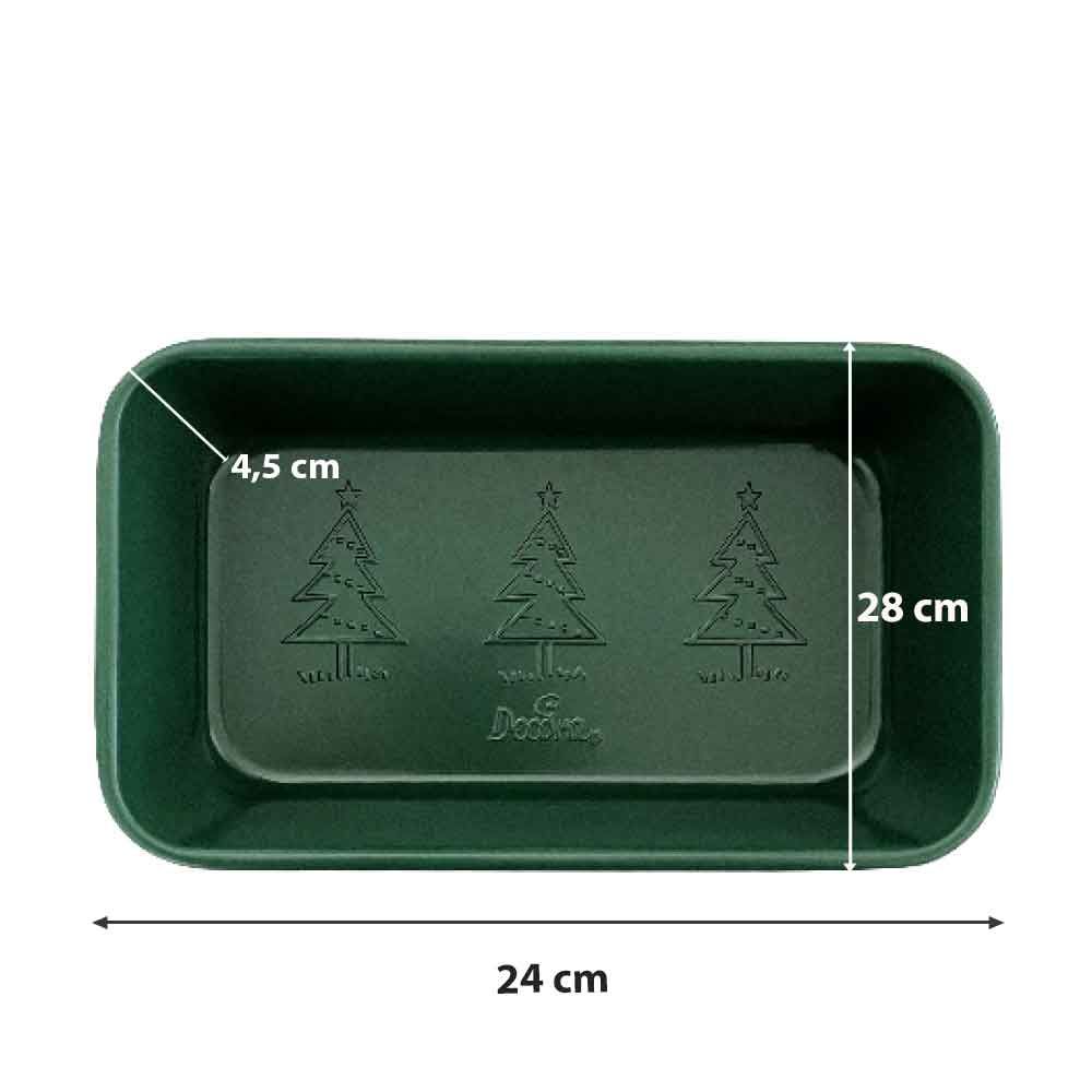 Stampo per Plum Cake antiaderente 24x14cm verde Decora - PapoLab