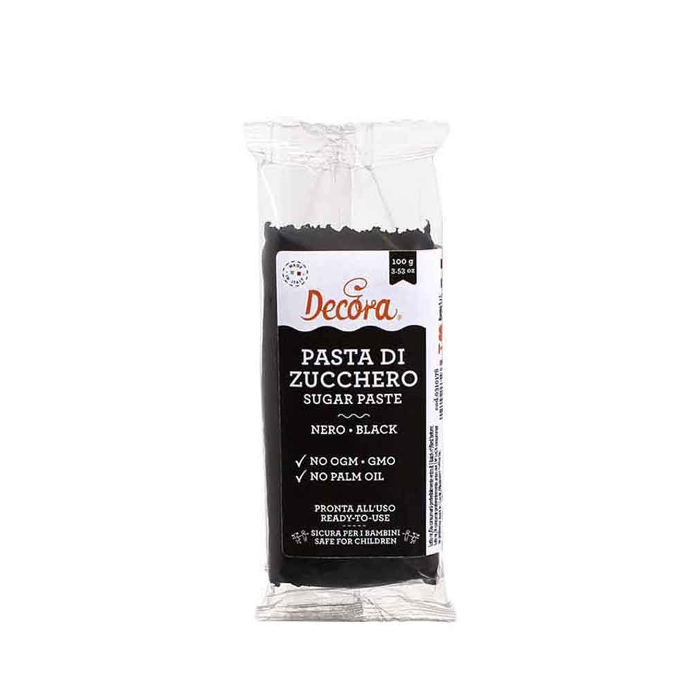 Pasta Di Zucchero Nera 100g Decora