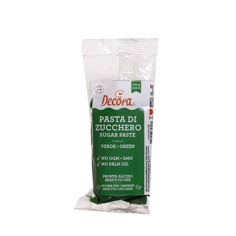 Pasta di zucchero verde per copertura 100 g Decora - PapoLab