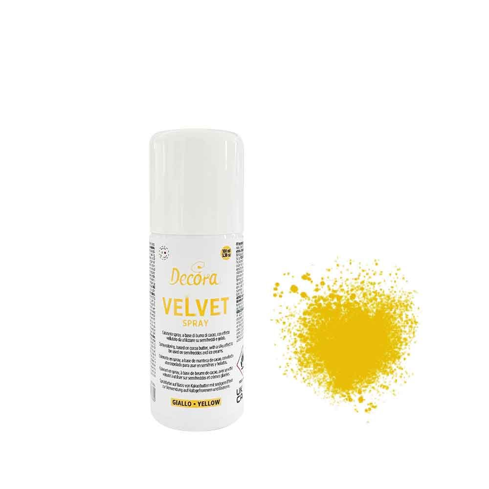 Colorante alimentare spray effetto velluto giallo 100 ml - PapoLab