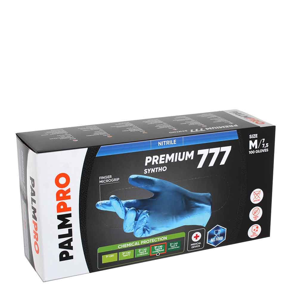 Guanti in nitrile azzurri Icoguanti PalmPro 777 Syntho taglia M - PapoLab