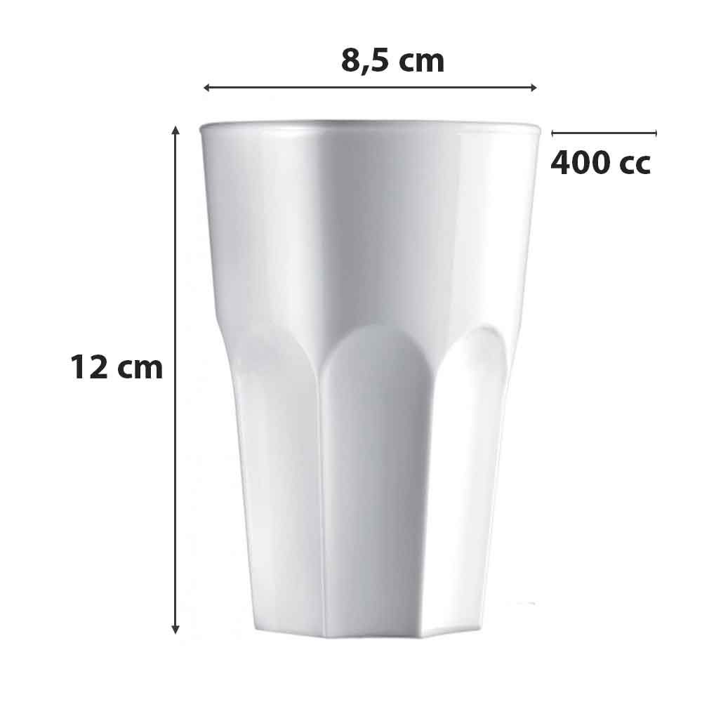 Bicchieri da cocktail neri plastica dura policarbonato 290ml - PapoLab