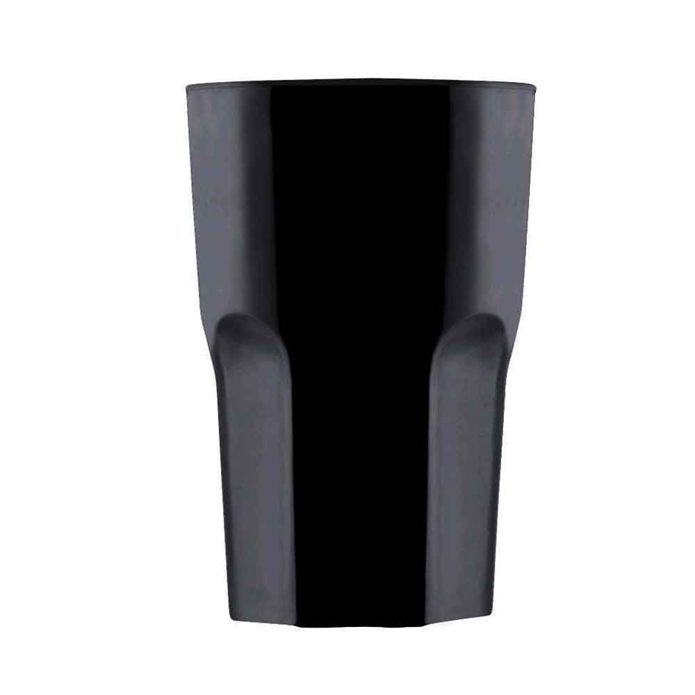 Bicchieri da cocktail in plastica riutilizzabili neri 420ml - PapoLab