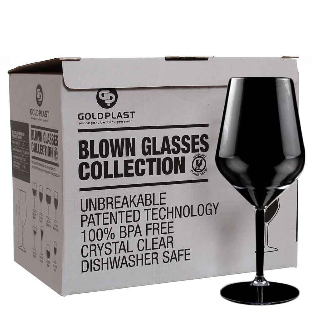 Wisolt Bicchieri da Vino in plastica 16 ml Confezione da 4 Bicchieri Bicchieri Bicchiere da Vino Rosso Bianco infrangibile riutilizzabili Stemless 450 ml 