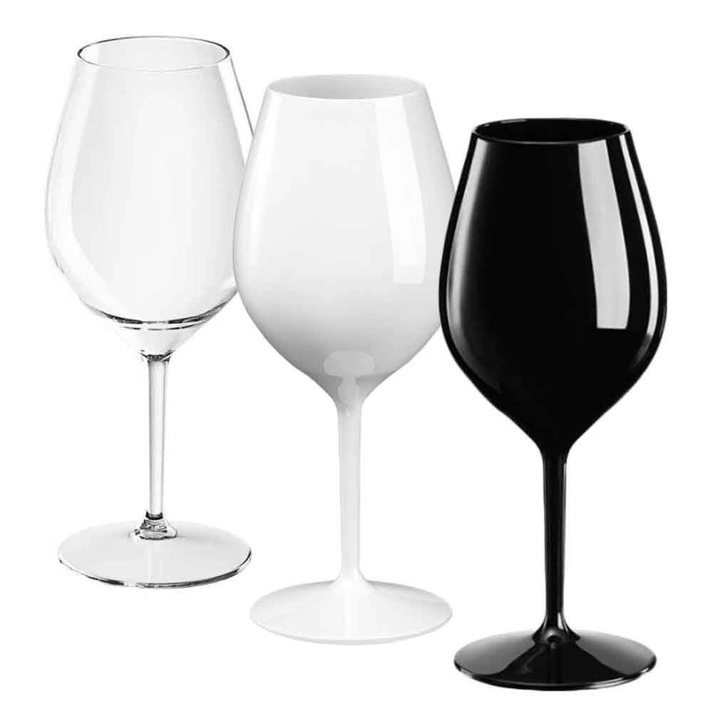 Bicchieri plastica rigida riutilizzabili: Bicchiere vino tritan  riutilizzabile cc. 510