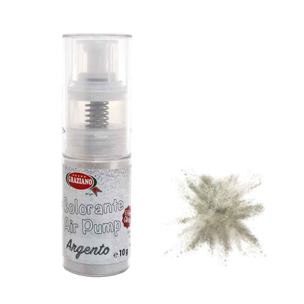 Colorante Alimentare in Polvere Spray Glitter Argento 10g - PapoLab