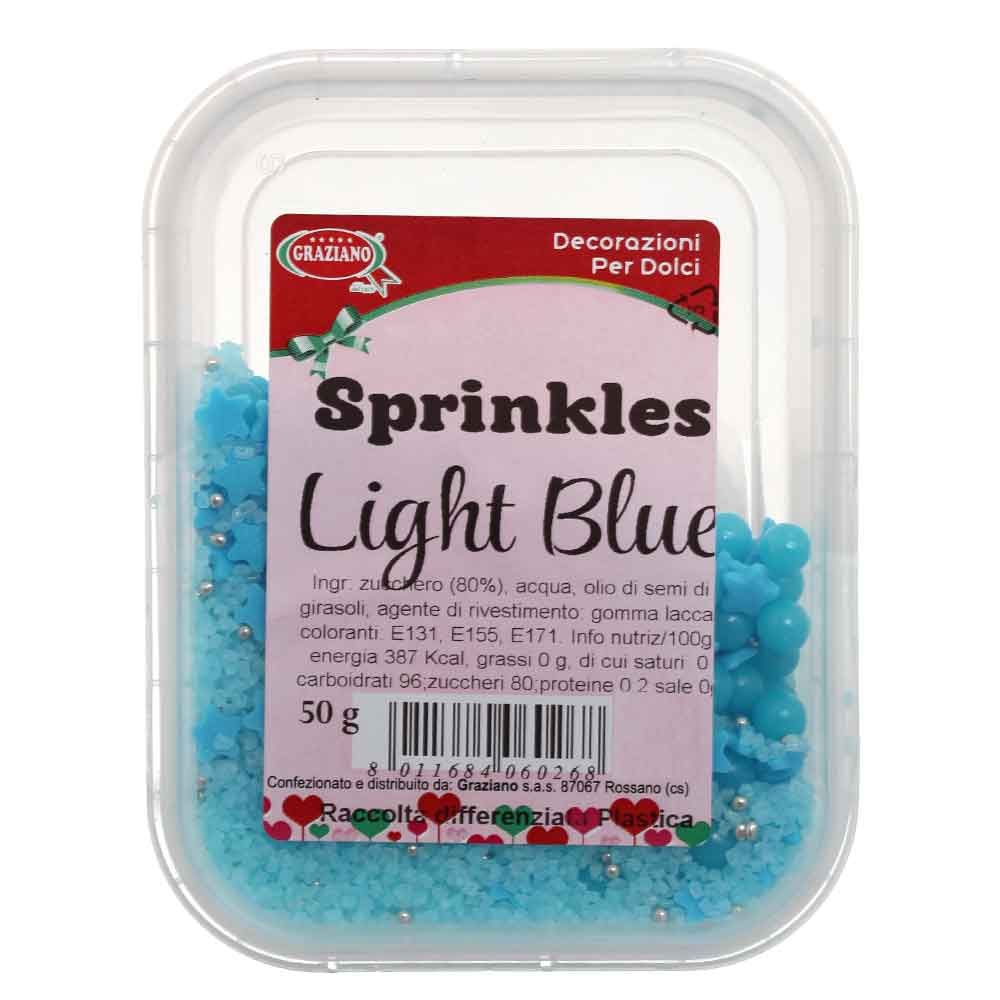 Sprinkles decorazioni di zucchero per torte Azzurri 50g - PapoLab