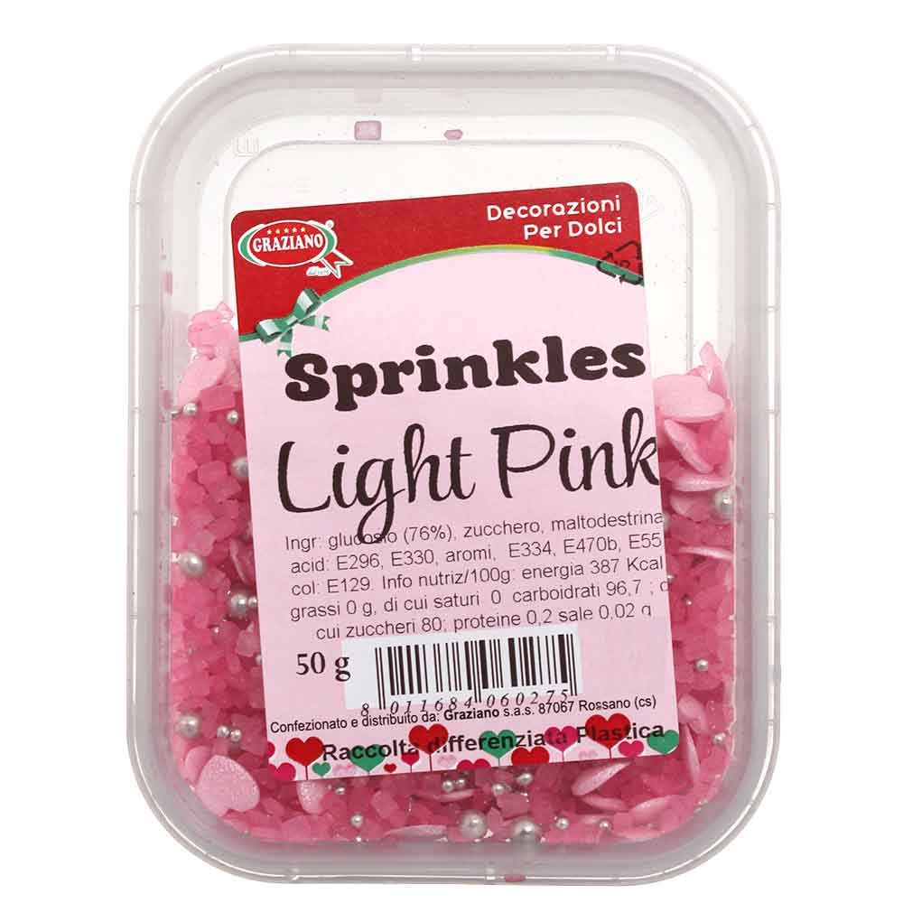 Sprinkles decorazioni di zucchero per torte rosa 50g - PapoLab