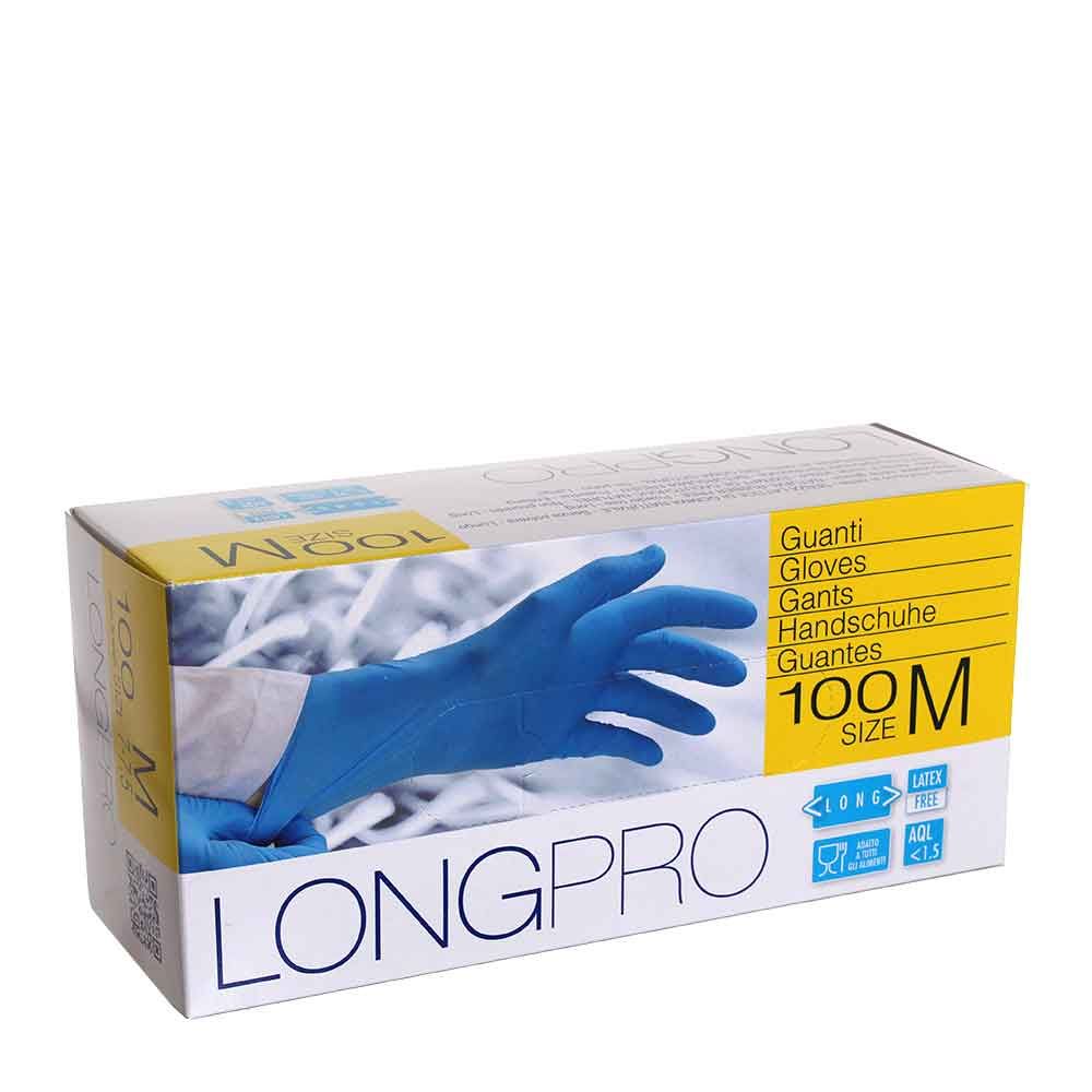 Guanti in nitrile monouso professionali Icoguanti Long Pro M - PapoLab