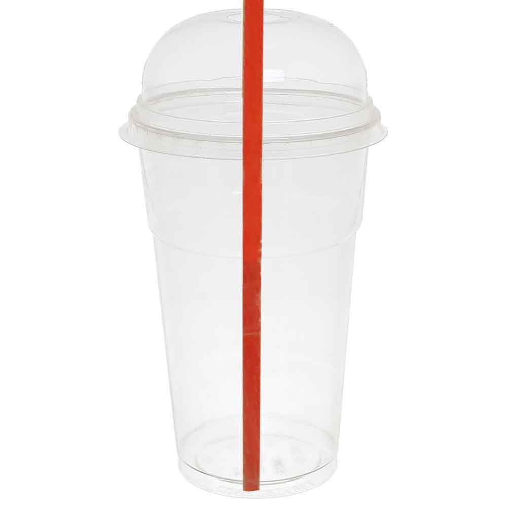 Coperchio di plastica / cannuccia - Coperchio per bevande monouso,  coperchio per bicchieri di plastica, cannuccia di plastica
