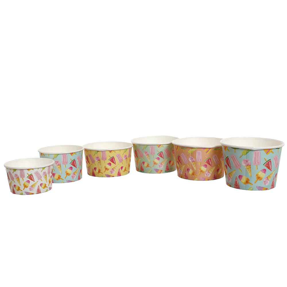 Coppette gelato di carta Madeline colorate in offerta - PapoLab