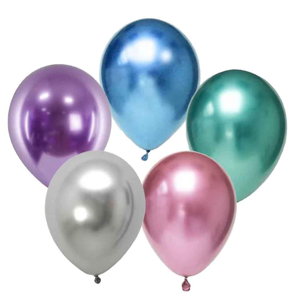 Confezione di 50 palloncini color verdi metalizzati