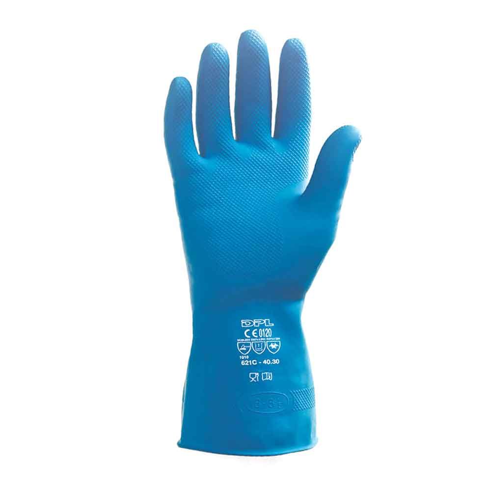 Guanti monouso da lavoro in lattice 6gr 20pz Logica LATEX blu tg XL