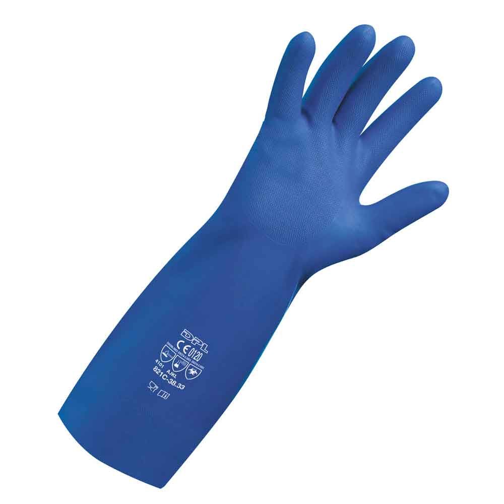 Guanti da lavoro Nitrile blu taglia XL 33cm in offerta - PapoLab