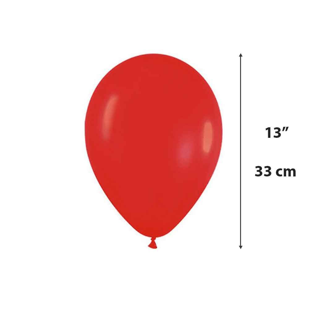 100 Palloncini Lattice rossi medi 13″ 33 cm in offerta - PapoLab