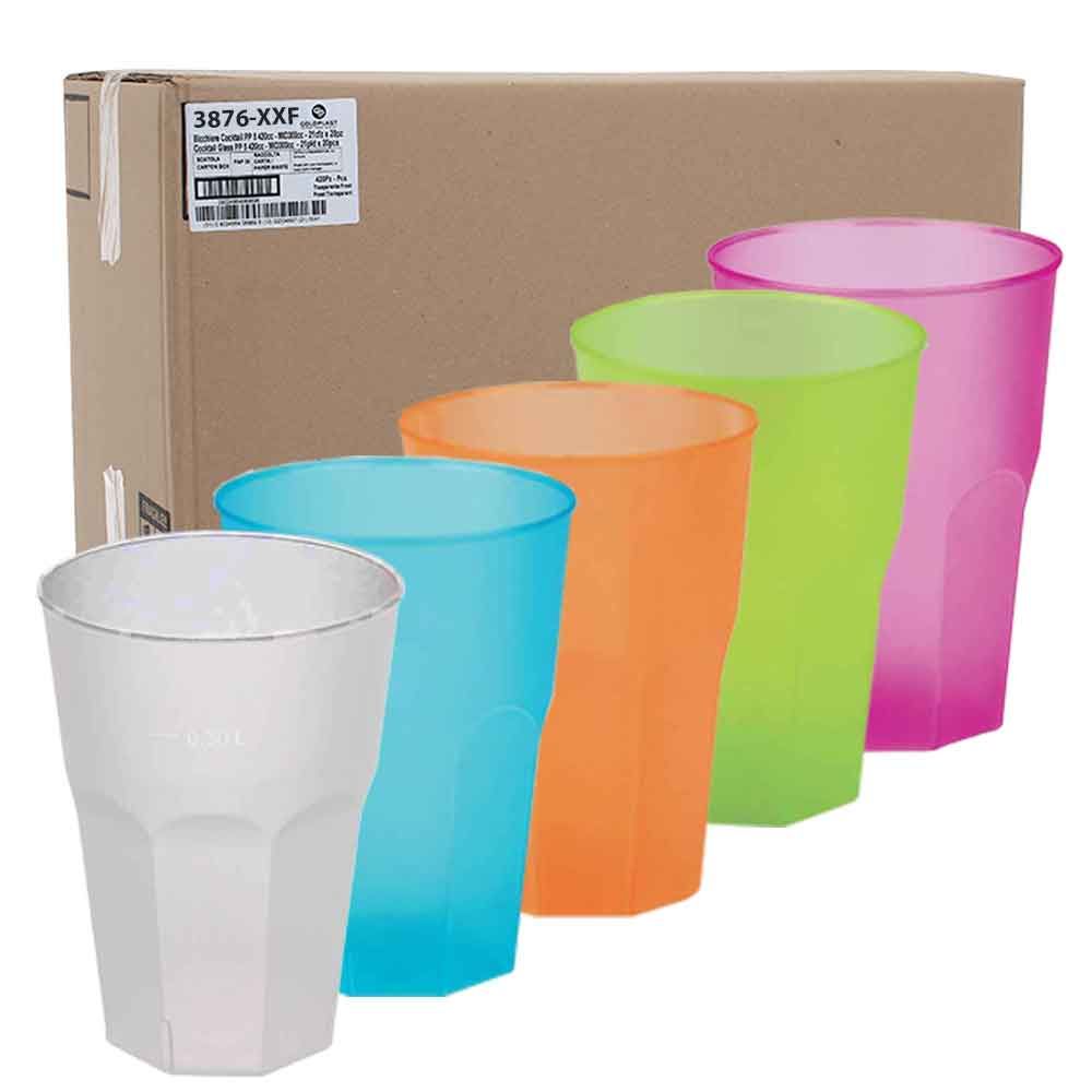 Bicchieri da cocktail in plastica dura riutilizzabili 420ml - PapoLab