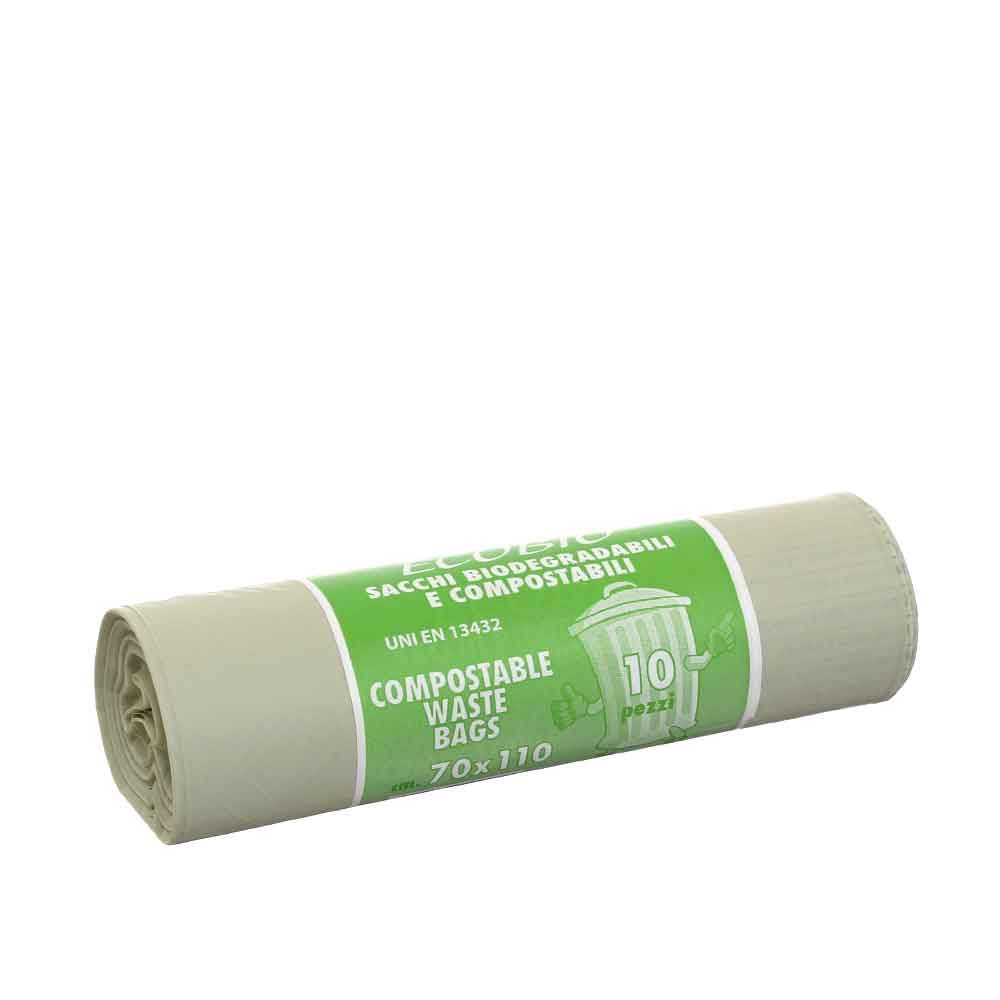 Sacchetti biodegradabili compostabili per umido70x110cm - PapoLab