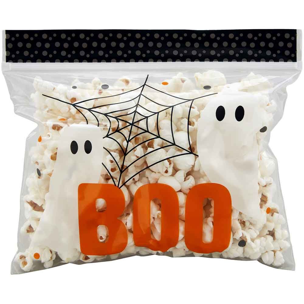 Sacchetti plastica alimenti richiudibili Halloween fantasmi - PapoLab