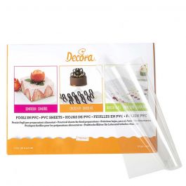 40 x 60 cm DECORA Confezione Fogli per Alimenti 10 Pezzi Plastica Trasparente 150 Micron 