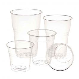 Bicchieri compostabili trasparenti misure varie in offerta - PapoLab