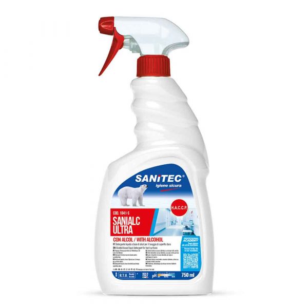 Sanialc Ultra detergente liquido alcolico asciugarapido spray Sanitec 750 ml