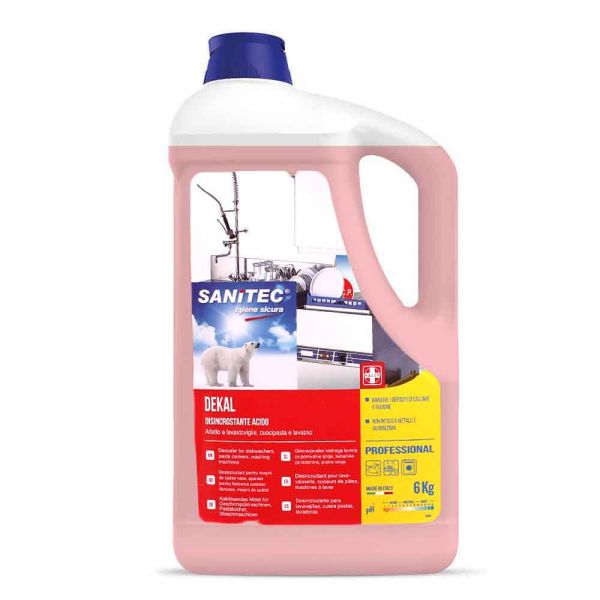 Dekal detergente disincrostante acido Sanitec tutte le durezze dell'acqua 5 L