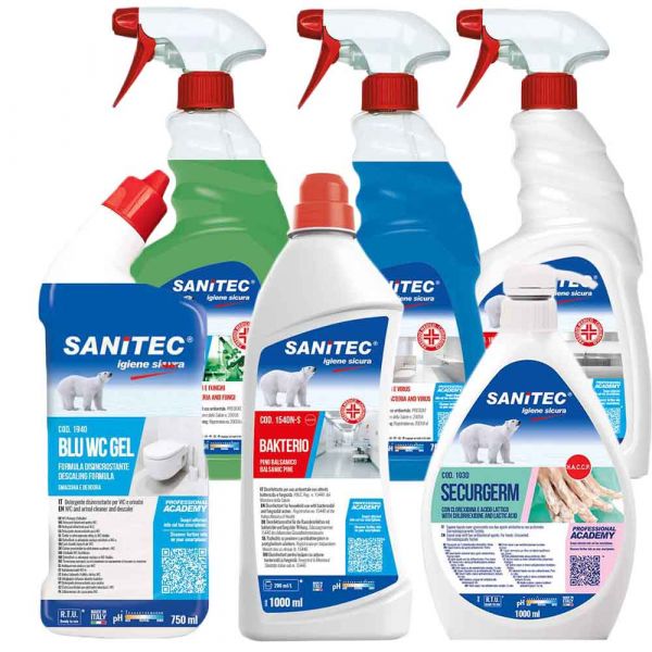 Kit detergenza disinfettanti Sanitec 
