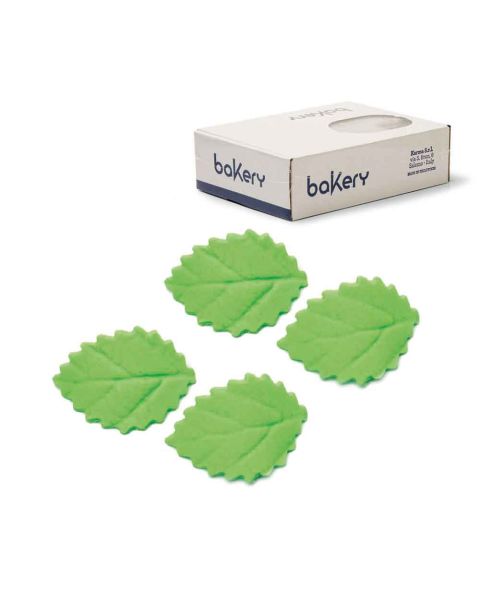 30 Decorazioni Foglie grandi verdi in zucchero Bakery