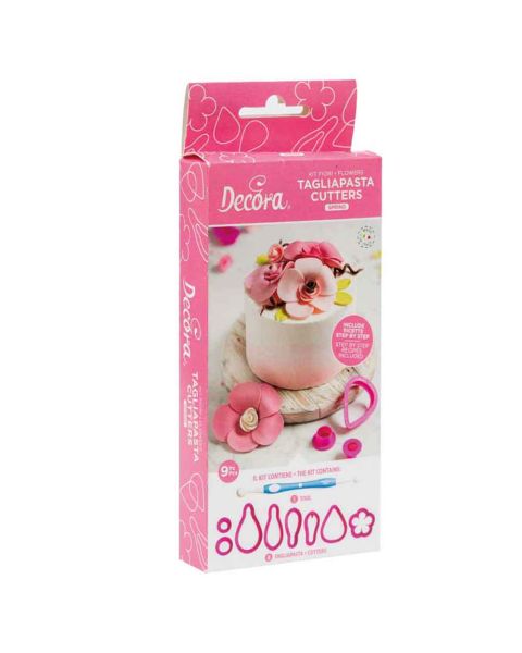 Set 9 cutters tagliapasta e tool Primavera per realizzare fiori e petali