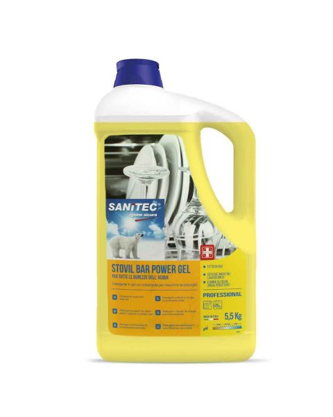 Stovil Bar detergente brillantante Sanitec per tutte le durezze dell'acqua 5 L