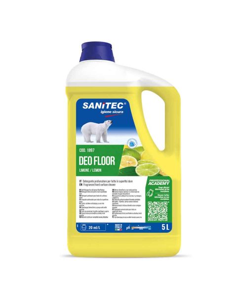 Deo Floor detergente profumato per superfici al limone Sanitec 5 L
