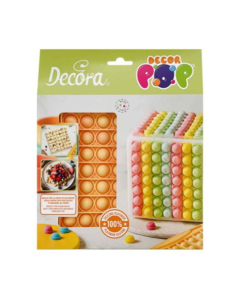 Stampo antiaderente in silicone Decorpop Quadrato 18,5x17cm Decora