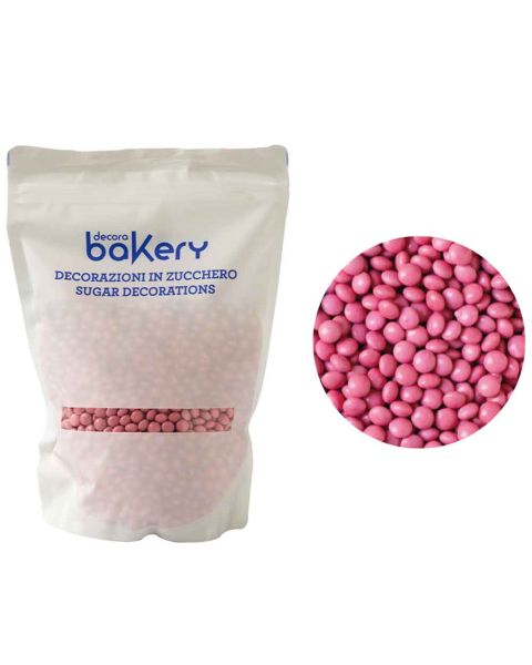 Mini Lenti di cioccolato rosa per decorazione dolci 1kg Bakery