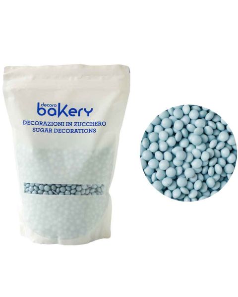 Mini Lenti di cioccolato color turchese pastello per cake design 1kg Bakery