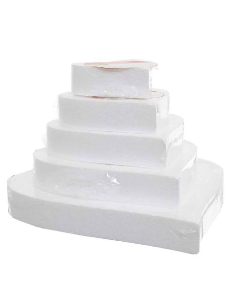 Base cuore in polistirolo bianco alta 5 cm