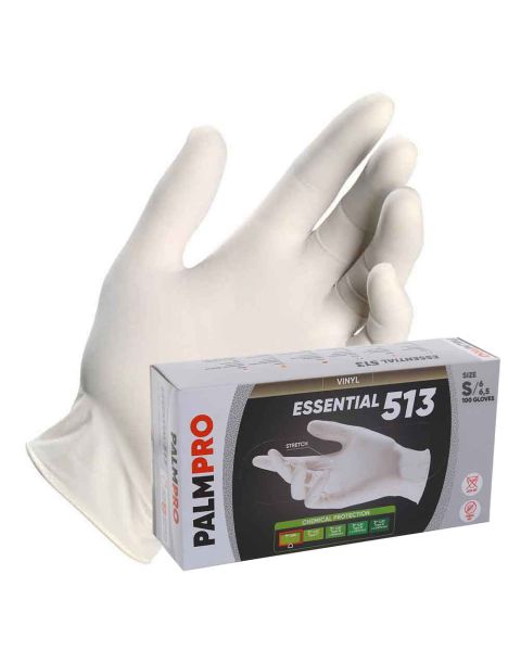 100 Guanti in vinile monouso elasticizzato Icoguanti Vinylex bianco