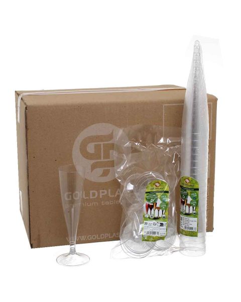 Calici da acqua plastica riutilizzabile 200ml basi trasparenti