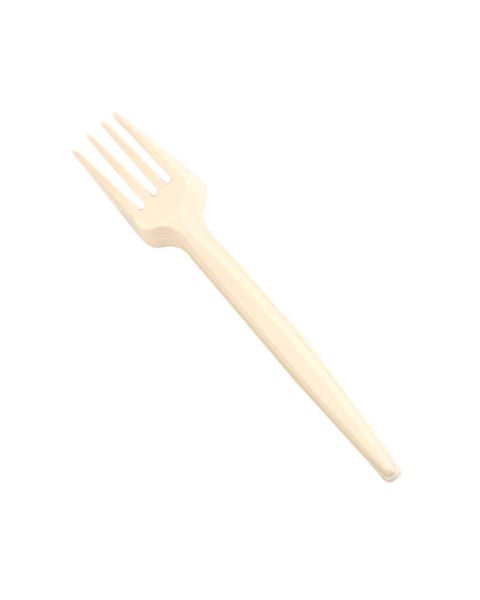 50 Forchette in Mater-Bi® compostabili bianche 16 cm
