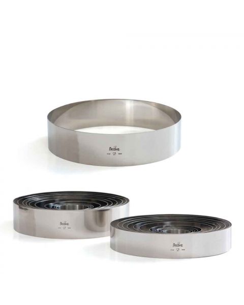 Coppapasta rotondo forma in acciaio inox h 4,5 cm Varie misure Decora
