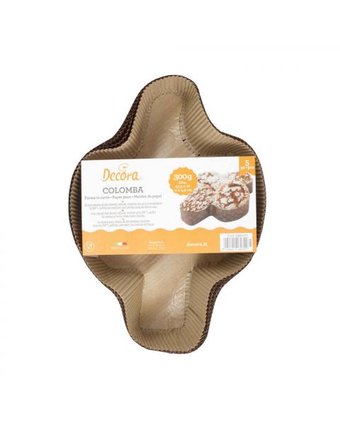 5 Stampi in carta per cottura colomba pasquale piccola 300 g