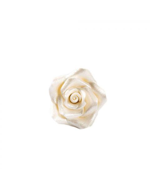 56 Decorazioni Rose piccole bianco perla in zucchero Bakery