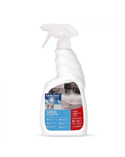 Cloro Gel detergente spray profumato con cloro attivo Sanitec 750 ml