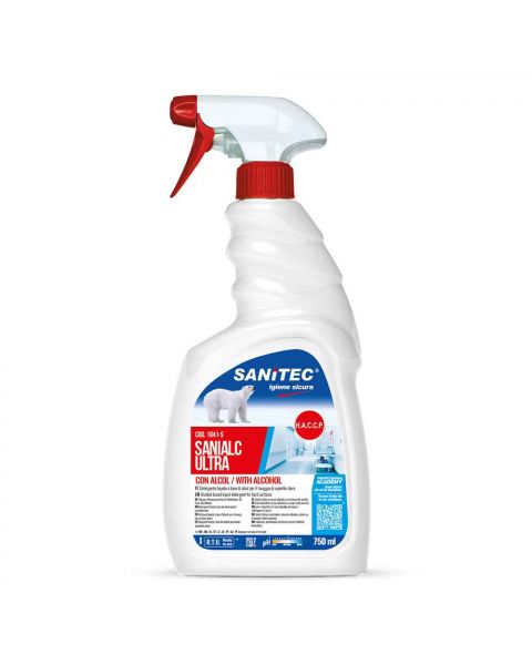 Sanialc Ultra detergente liquido alcolico asciugarapido spray Sanitec 750 ml