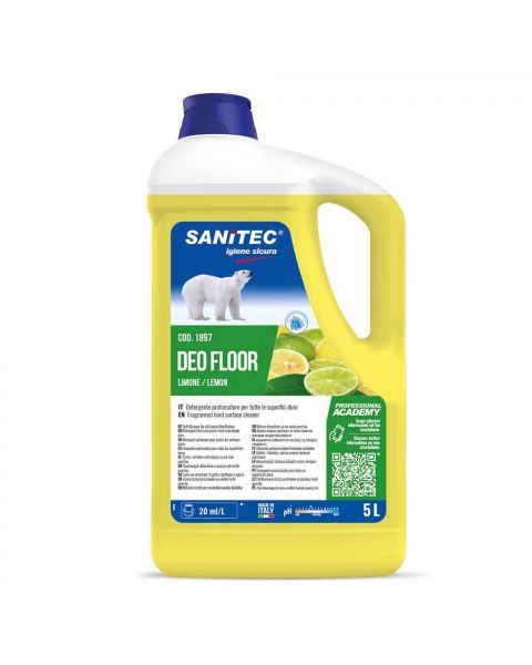 Deo Floor detergente profumato per superfici al limone Sanitec 5 L