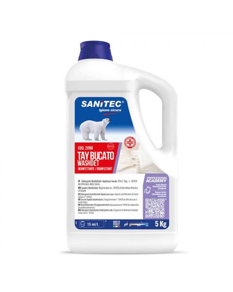 Tay Bucato Washdet detergente disinfettante per lavatrice Sanitec 5 l