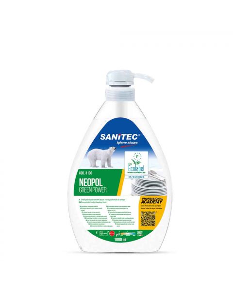 Neopol Green Power sapone ecologico per piatti Sanitec 1 L