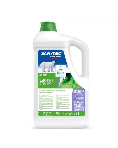 Green Power Washdet detergente concentrato per lavatrice Sanitec 5 l