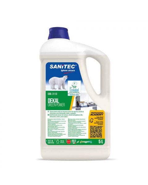 Dekal Green Power detergente alcalino Sanitec per tutte le durezze dell'acqua 5 L