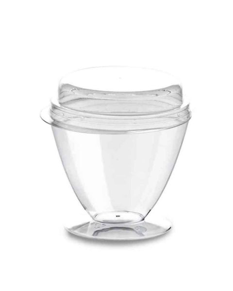 Bicchierini monoporzione Shuttle 165cc con coperchio bombato